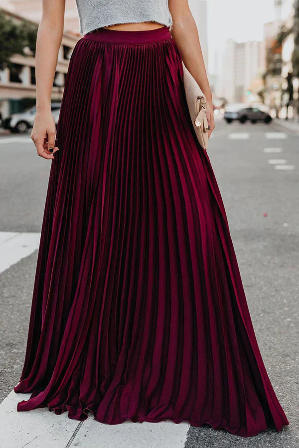 For Eternity Pleated Maxi Skirt